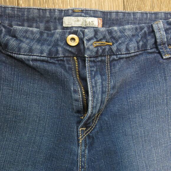 LEVIS 545 CAPRI Jeans Size 10 Women Zipper Pockets Mid Rise Medium Wash Blue - Picture 2 of 11